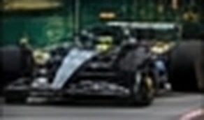 A Formula 1 car in the pit lane